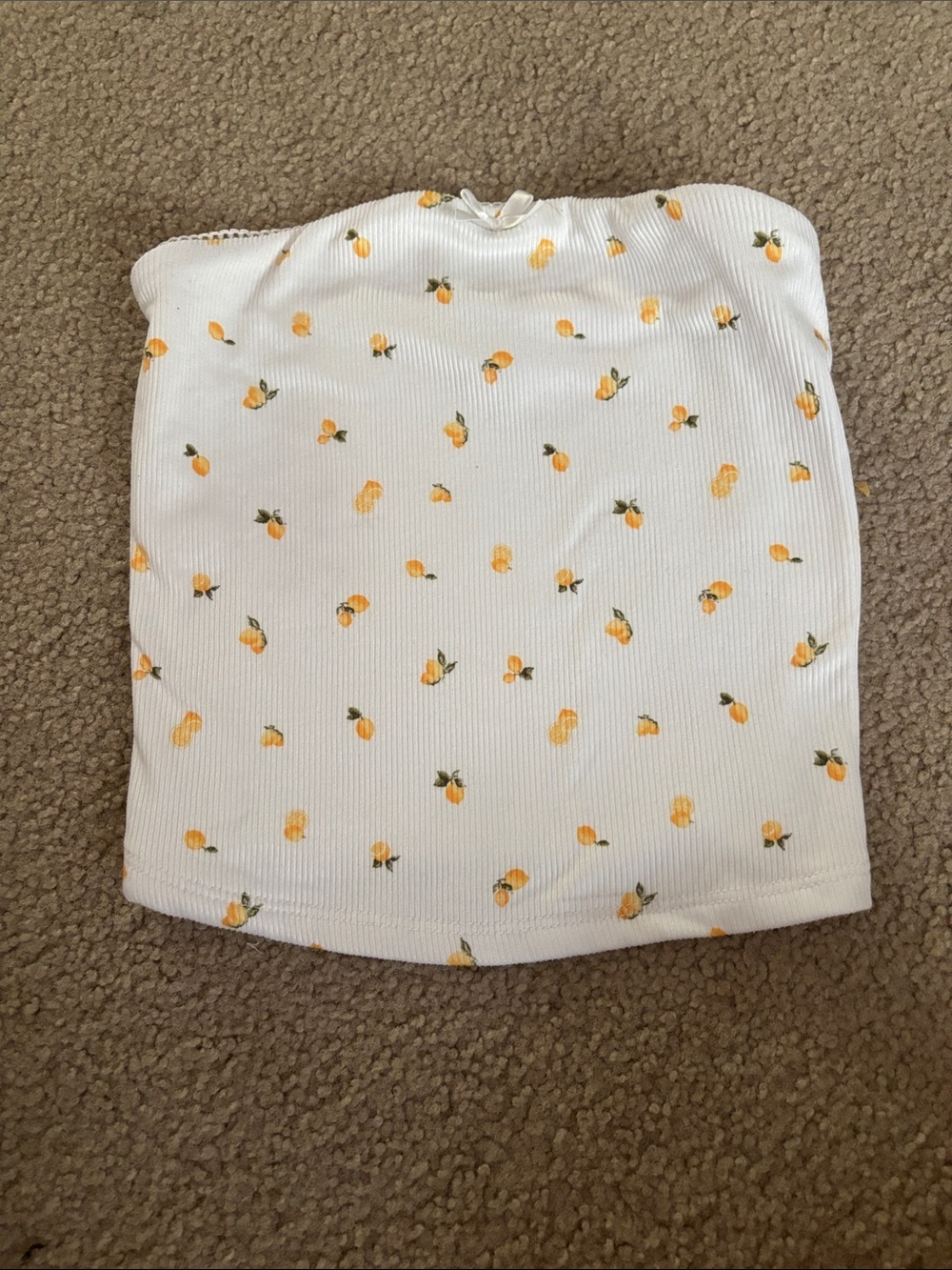 Rue 21 Womens White Lemon-Print shirt size XS